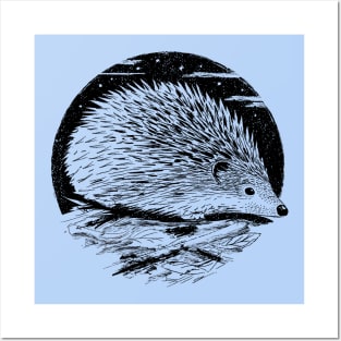 Vintage Hedgehog Gift for a Nature Art Lover Posters and Art